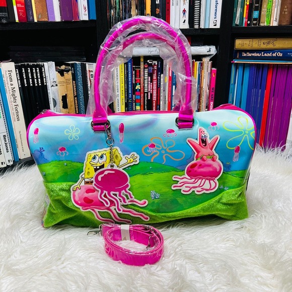 Hatsune Miku Handbags - Dolls Kill X Spongebob Squarepants Duffle Bag Weekender